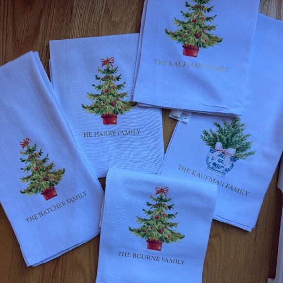 Personalized Christmas Flour Sack Towel - Picture 3 of 3